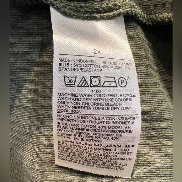 Old Navy Green Fitted Short-Sleeve Cropped Rib-knit T-shirt. Women’s size 2X - Picture 5 of 8